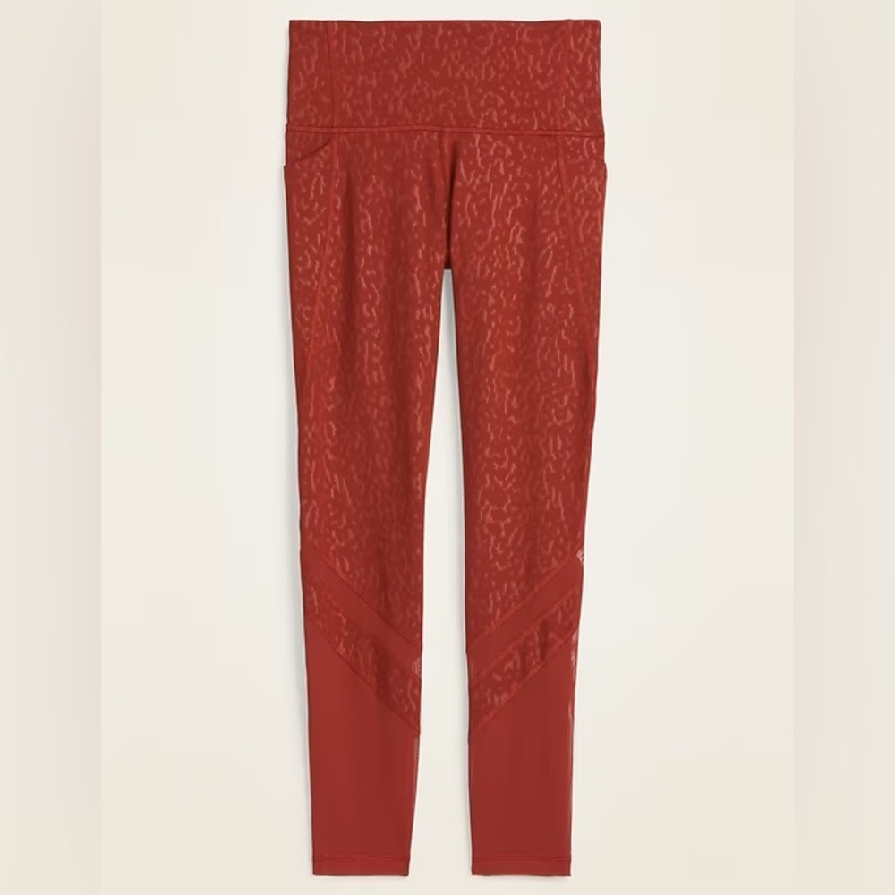 Old Navy Active Womn S High-Rise PowerPress Side Pockets 7/8 Elevate Legging NWT